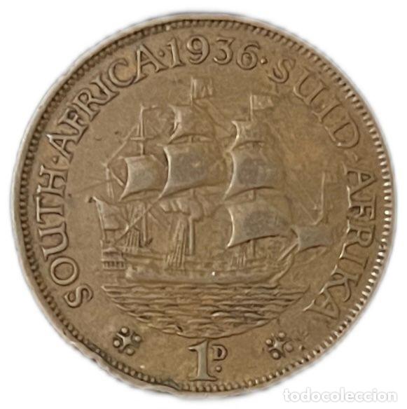 Monedas antiguas de &Aacute;frica: SUD&Aacute;FRICA. 1 PENIQUE 1.936. COBRE