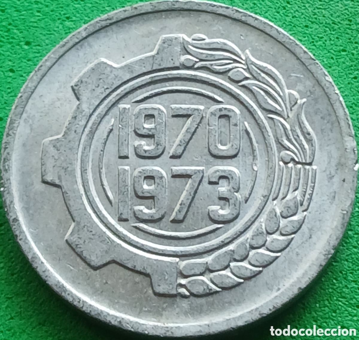 Monedas antiguas de &Aacute;frica: Argelia 5 c&eacute;ntimos 1970 km#101 FAO/ di&aacute;metro 22 mm.