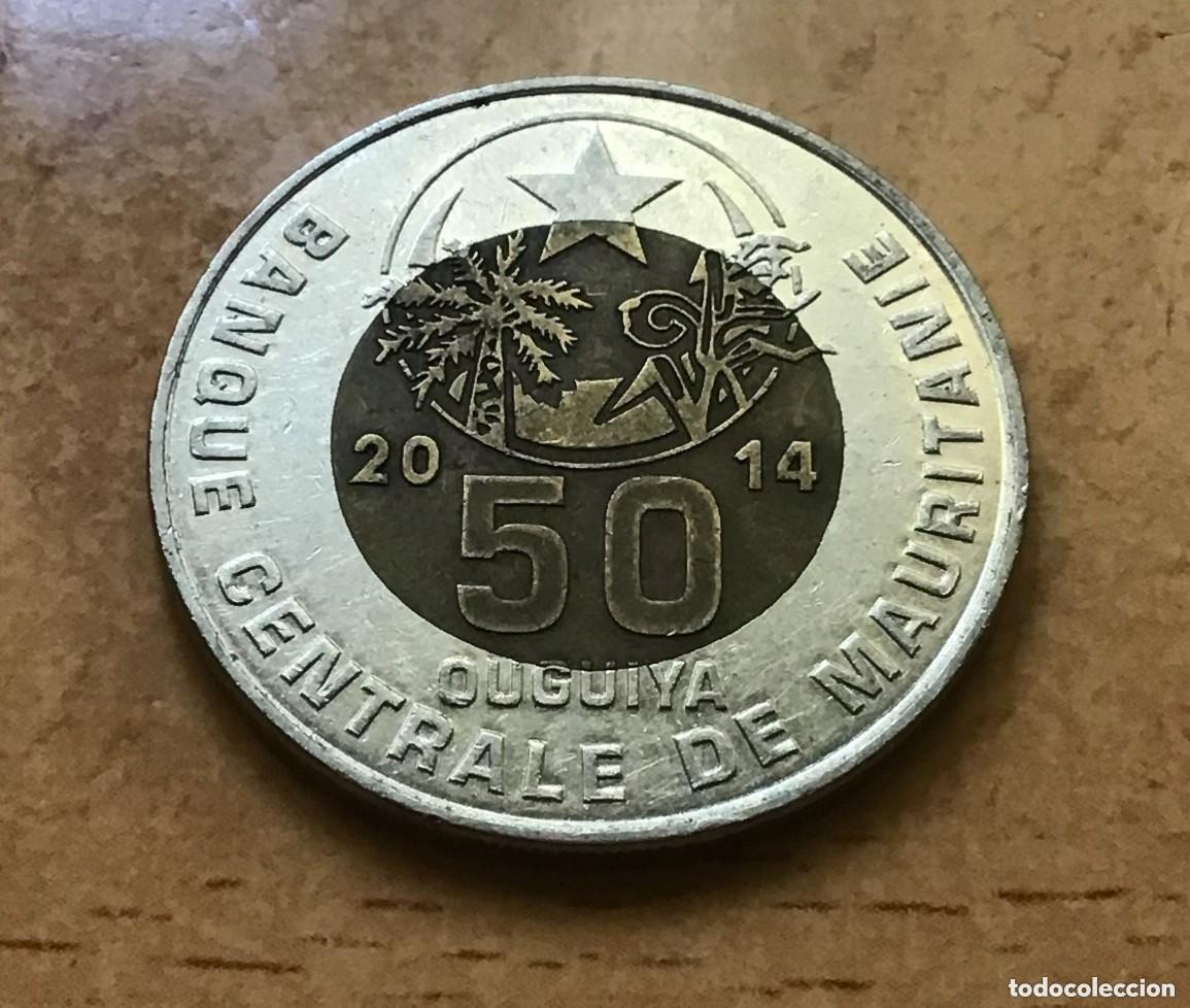 Monedas antiguas de &Aacute;frica: 50 ouguiya de Mauritania. A&ntilde;o 2014