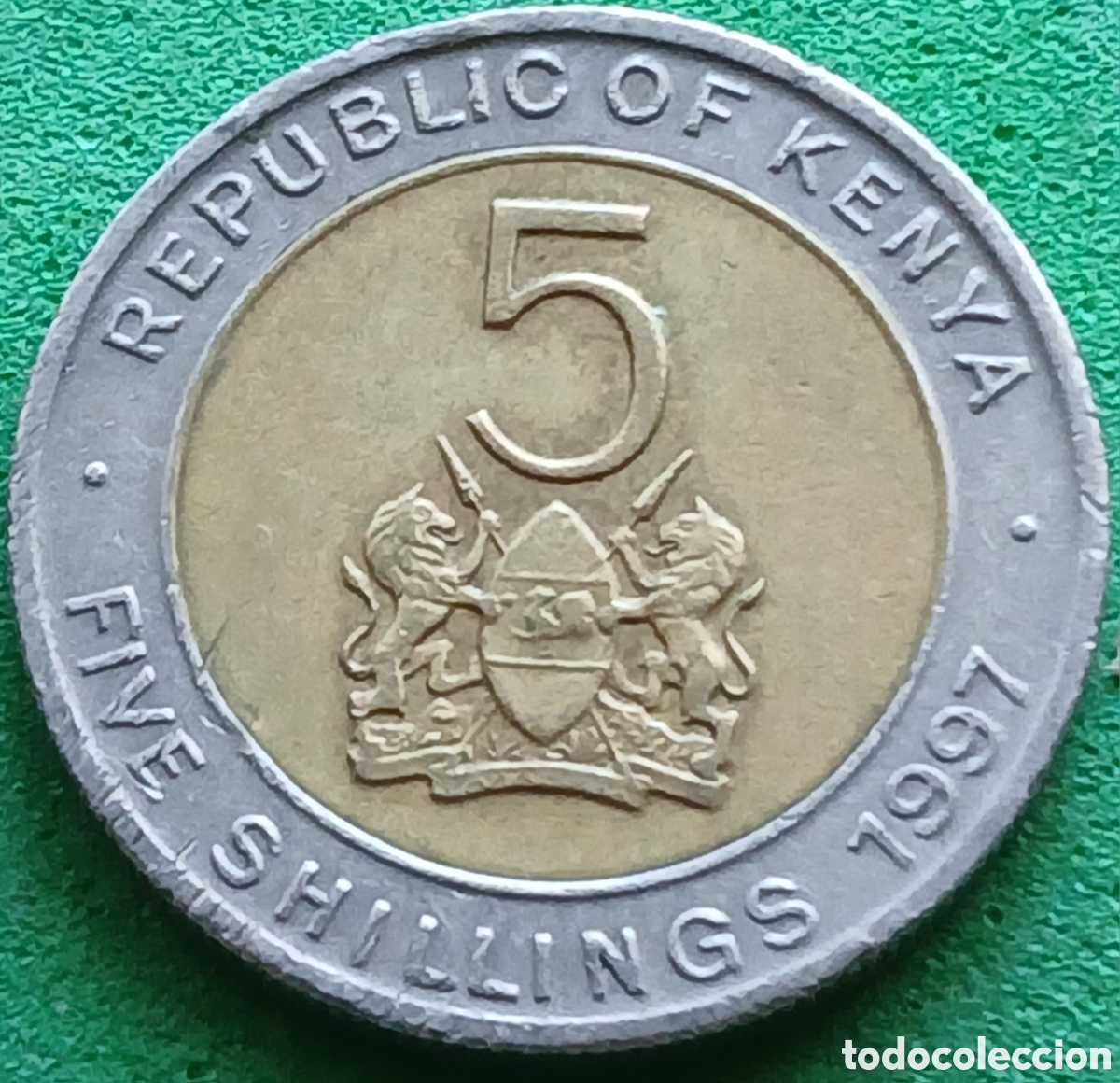 Monedas antiguas de &Aacute;frica: Kenya five shillings 1997 km#30
