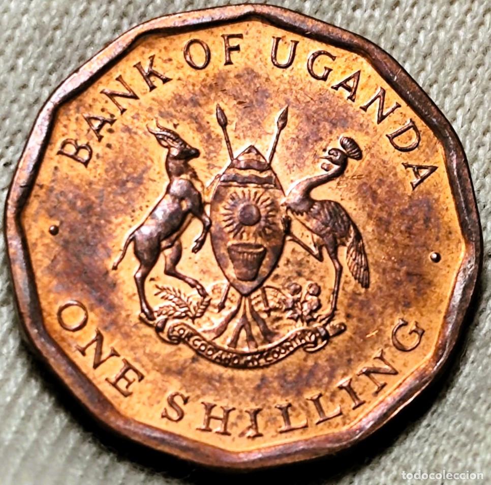 Moedas antigas de &Aacute;frica: Uganda 1 chelines 1987 Sin Circular, Lote 2131
