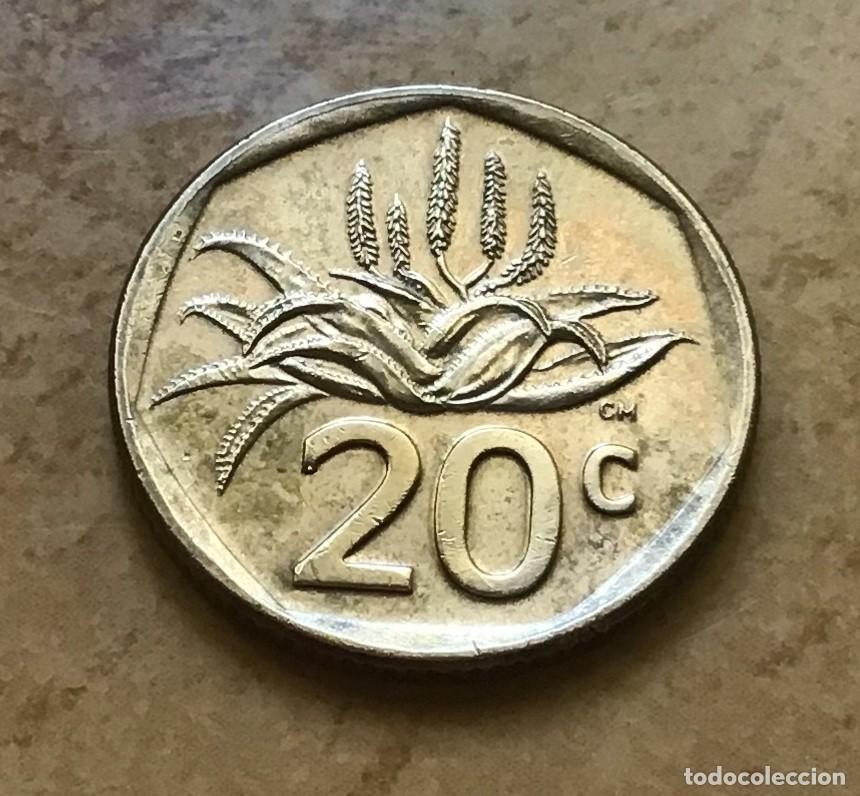 Monedas antiguas de &Aacute;frica: 20 centavos de Sud&aacute;frica. A&ntilde;o 2023