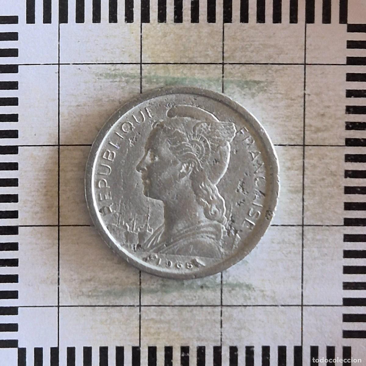 Monedas antiguas de &Aacute;frica: 1 FRANCO, SOMALIA FRANCESA. 1965. (KM#8).
