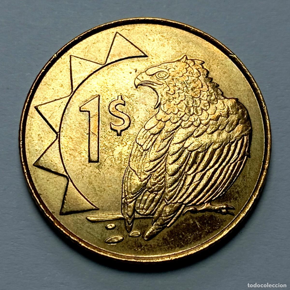 Monedas antiguas de &Aacute;frica: ⚜️ BBE6 2. Namibia. 1 dollar 1993