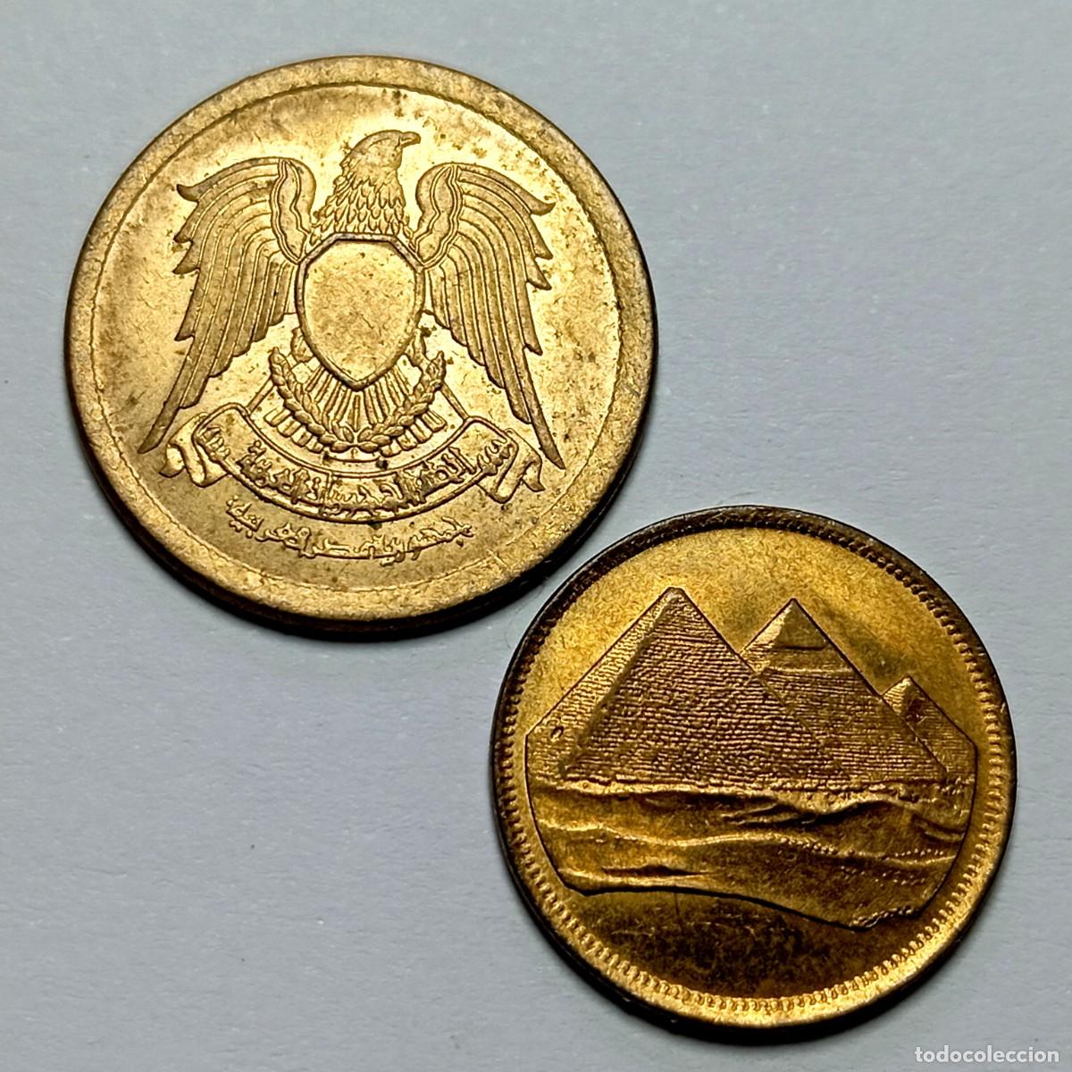 Monedas antiguas de &Aacute;frica: ⚜️ BBE5 9. Egipto. Lote de 2 monedas