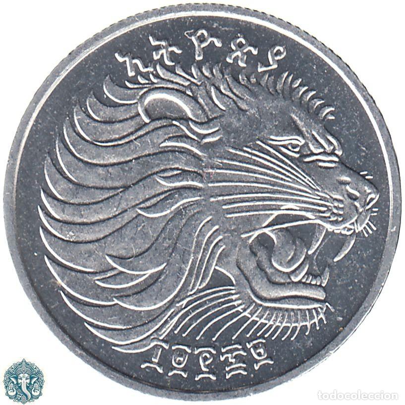 Monedas antiguas de &Aacute;frica: ETIOP&Iacute;A 1 Santeem EE1969 (1977) ፲፱፻፷፱ KM#43.1 ETHIOPIA