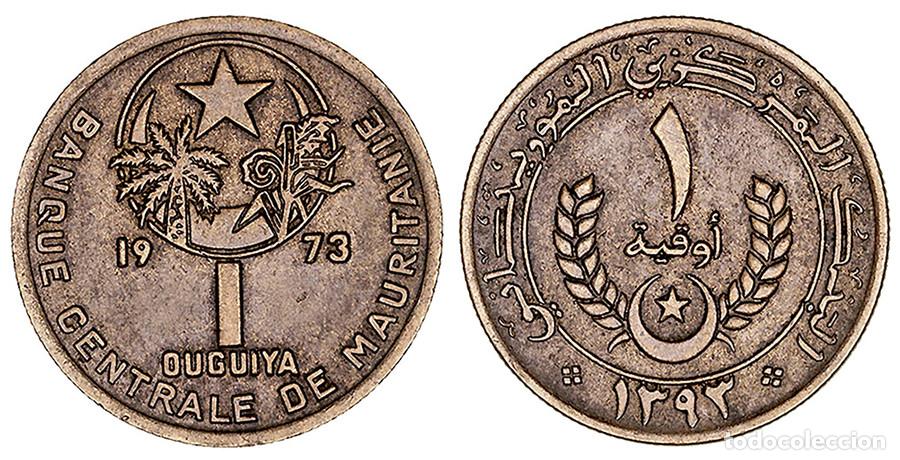 Monedas antiguas de &Aacute;frica: MAURITANIA - 1 OUGUIYA - 1973 - ALUM/BRONCE - ESCASA