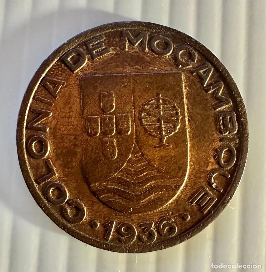 Monedas antiguas de &Aacute;frica: 20 Centavos 1936 - Colonia de Mo&ccedil;ambique (Bronze) KM# 68 MBC+