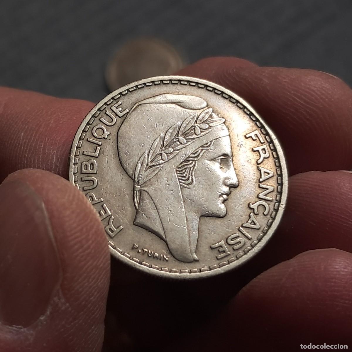 Monedas antiguas de &Aacute;frica: MONEDA DE ARGELIA 50 FRANCS 1949 Wing VF, KM# 92.
