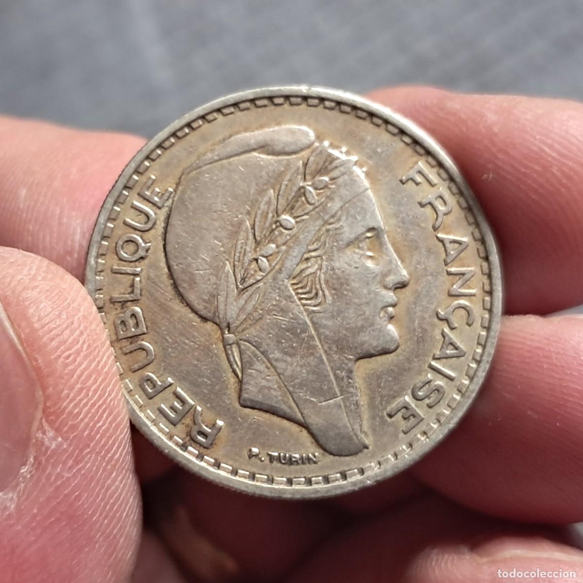 Monedas antiguas de &Aacute;frica: MONEDA DE ARGELIA 100 FRANCS 1952 Wing VF, KM# 93.