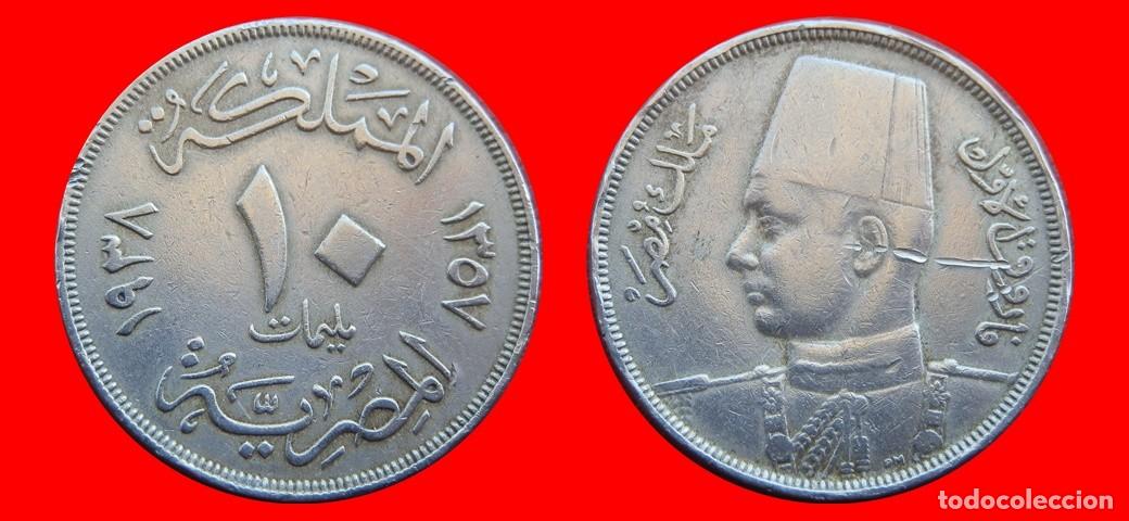 Monedas antiguas de &Aacute;frica: 10 MILLIEMES 1938 EGIPTO-144975