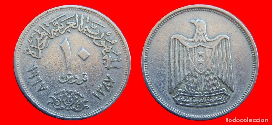 Monedas antiguas de &Aacute;frica: 10 PIASTRAS 1967 EGIPTO-144976