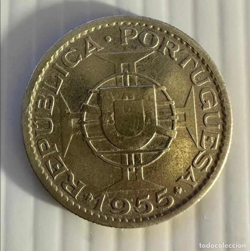 Monedas antiguas de &Aacute;frica: 10 Escudos 1955 - Mozambique Colony (Silver) KM# 81 VF+