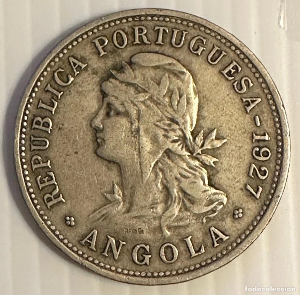 Monedas antiguas de &Aacute;frica: Rare 1927 Angola 50 Centavos Coin &ndash; Portuguese Colony &ndash; Republic KM# 69