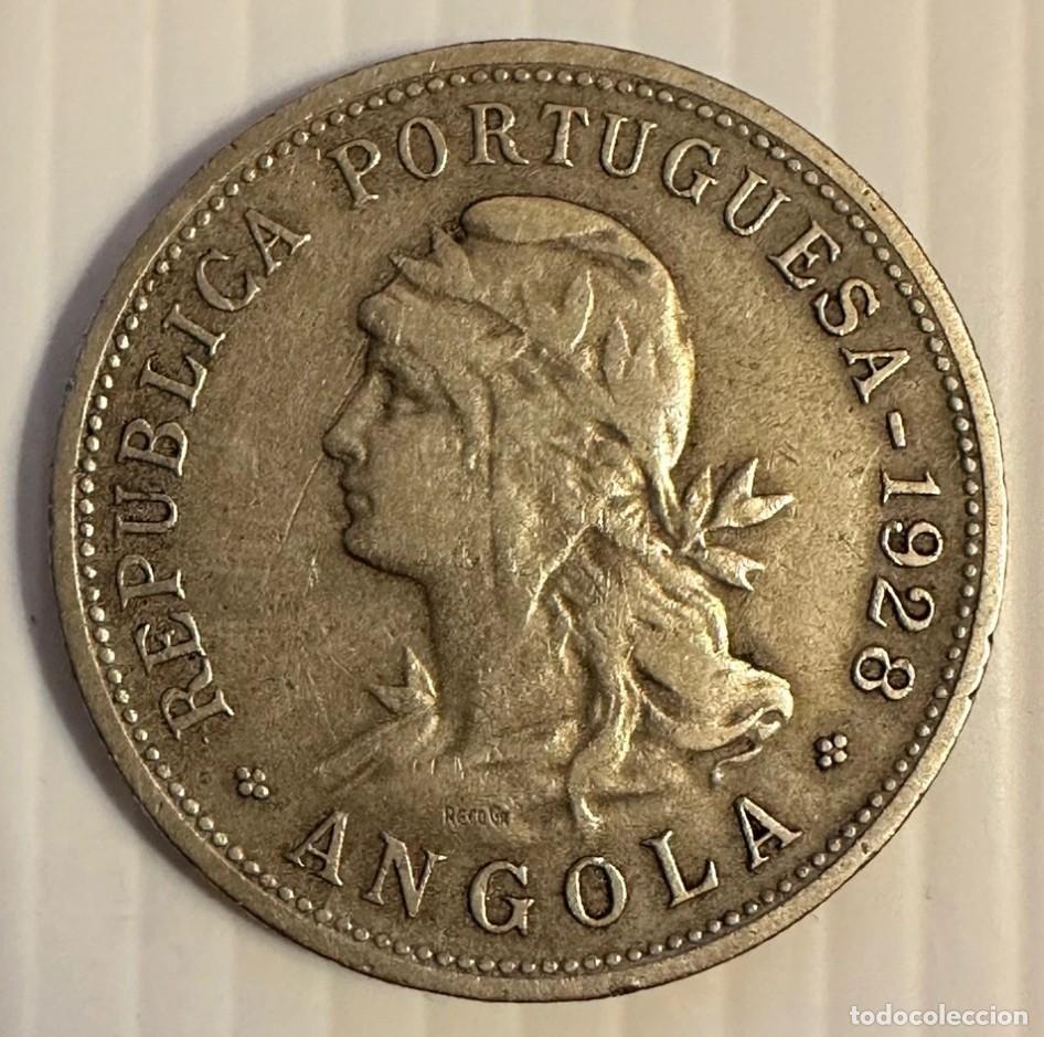 Monedas antiguas de &Aacute;frica: Rare 1928 Angola 50 Centavos Coin &ndash; Portuguese Colony &ndash; Republic KM# 71