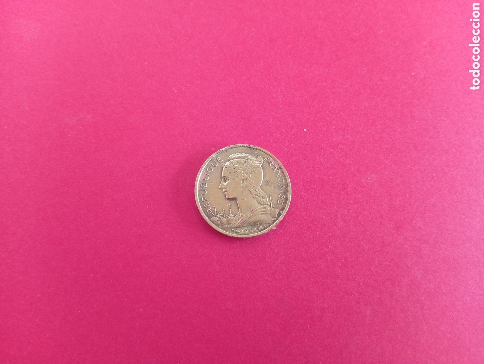 Monedas antiguas de &Aacute;frica: 10 francos de Madagascar 1953