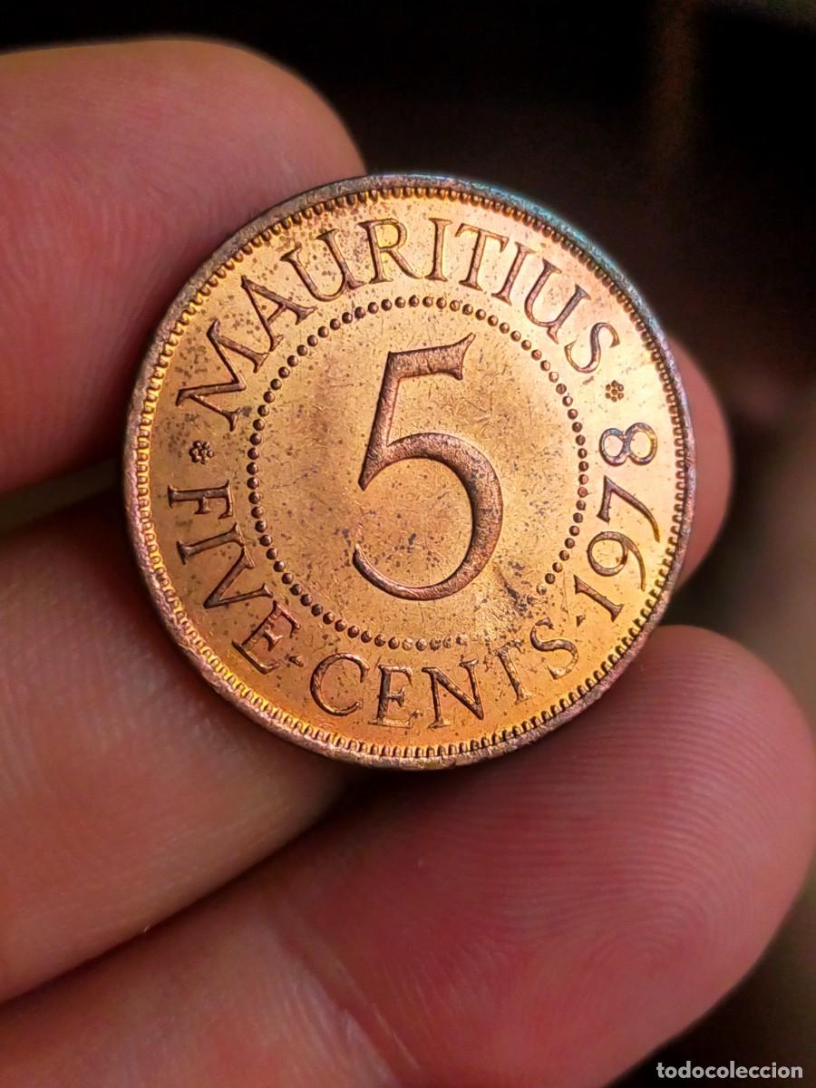 Monedas antiguas de &Aacute;frica: MONEDA DE 5 CINCO CENTS CENTAVOS CENTIMOS MAURICIO MURITIUS 1978 MUY BUENA CONSERVACION