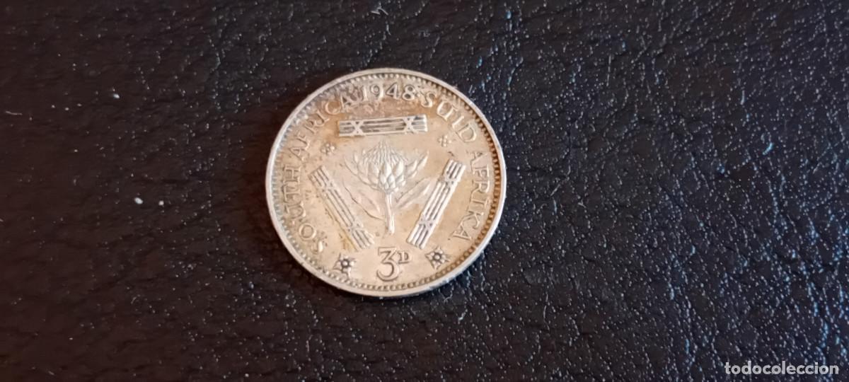 Monedas antiguas de &Aacute;frica: SUDAFRICA 3 PENIQUES 1948, PLATA