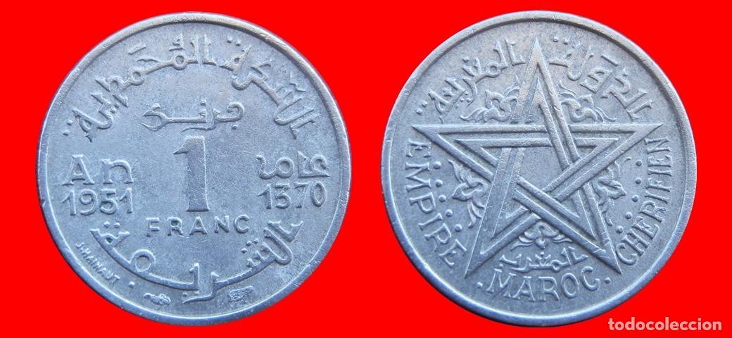 Monedas antiguas de &Aacute;frica: 1 FRANCO 1951 MARRUECOS-150161