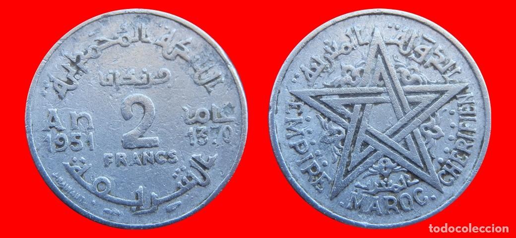 Monedas antiguas de &Aacute;frica: 2 FRANCOS 1951 MARRUECOS-150162