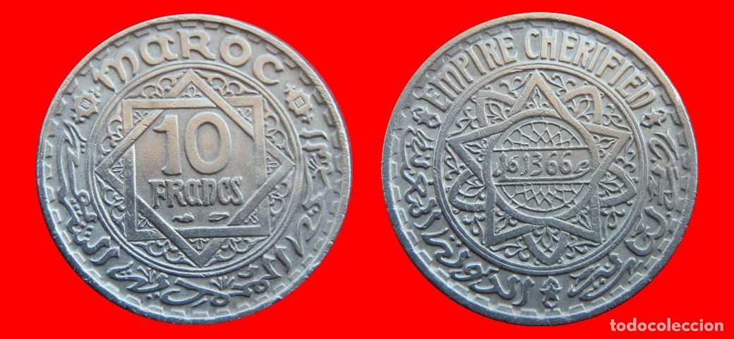 Monedas antiguas de &Aacute;frica: 10 FRANCOS 1947 MARRUECOS-150164