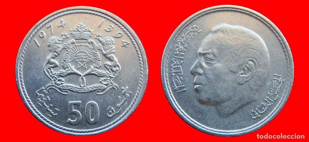 Monedas antiguas de &Aacute;frica: 50 SANTIMAT 1974 MARRUECOS-150169