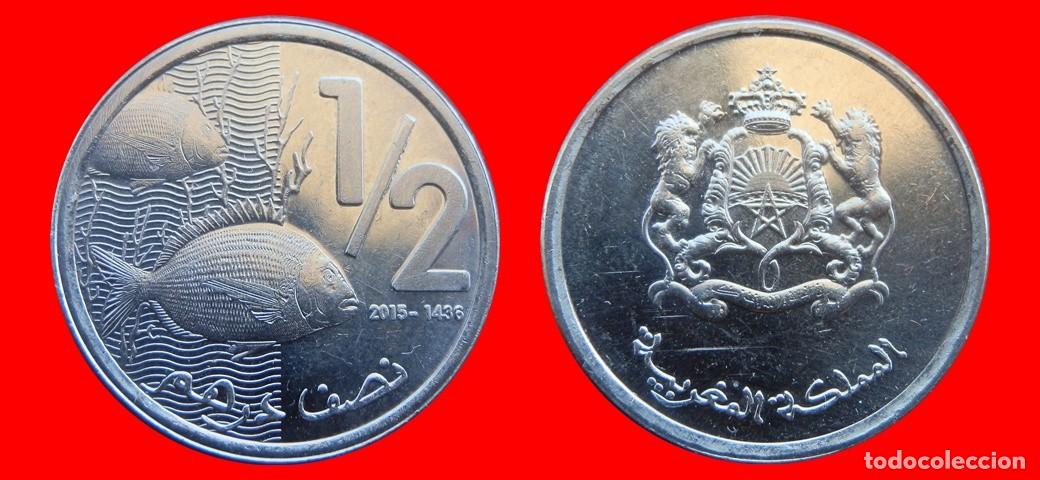 Monedas antiguas de &Aacute;frica: 1/2 DIRHAM 2015 MARRUECOS-150170