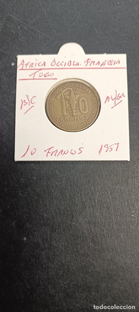Monedas antiguas de &Aacute;frica: AFRICA OCIDENTAL FRANCESA(TOGO) 10 FRANCOS 1957 BC KM=8 (ALUMINIO-BRONCE)