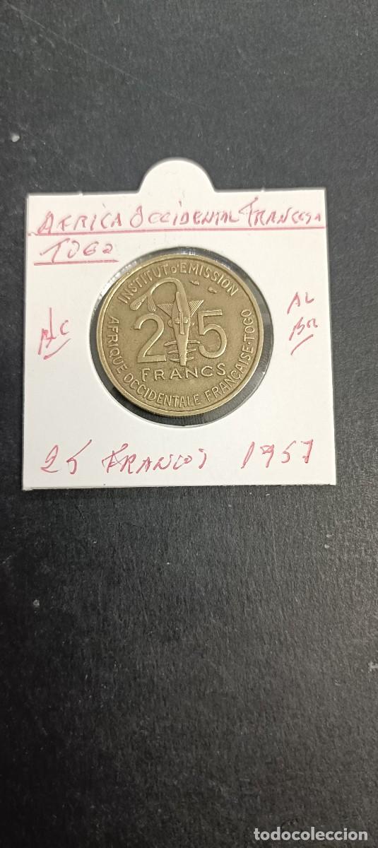 Monedas antiguas de &Aacute;frica: AFRICA OCIDENTAL FRANCESA(TOGO) 25 FRANCOS 1957 BC KM=9 (ALUMINIO-BRONCE)