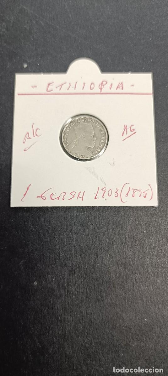 Monedas antiguas de &Aacute;frica: ETHIOPIA 1 GERSH 1903(1895) BC KM=12 (PLATA)
