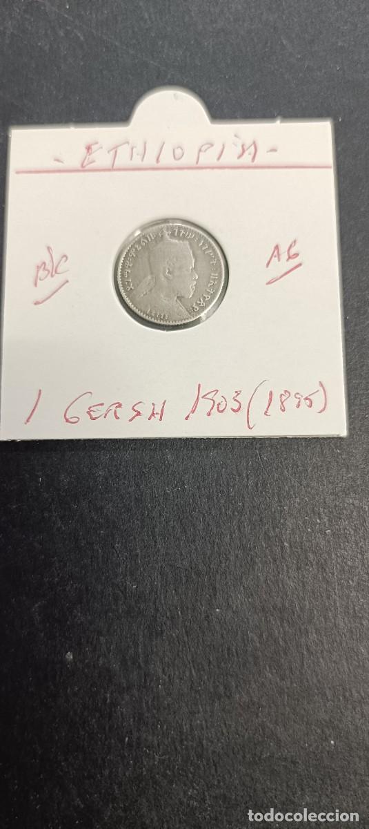 Monedas antiguas de &Aacute;frica: ETHIOPIA 1 GERSH 1903(1895) BC KM=12 (PLATA)