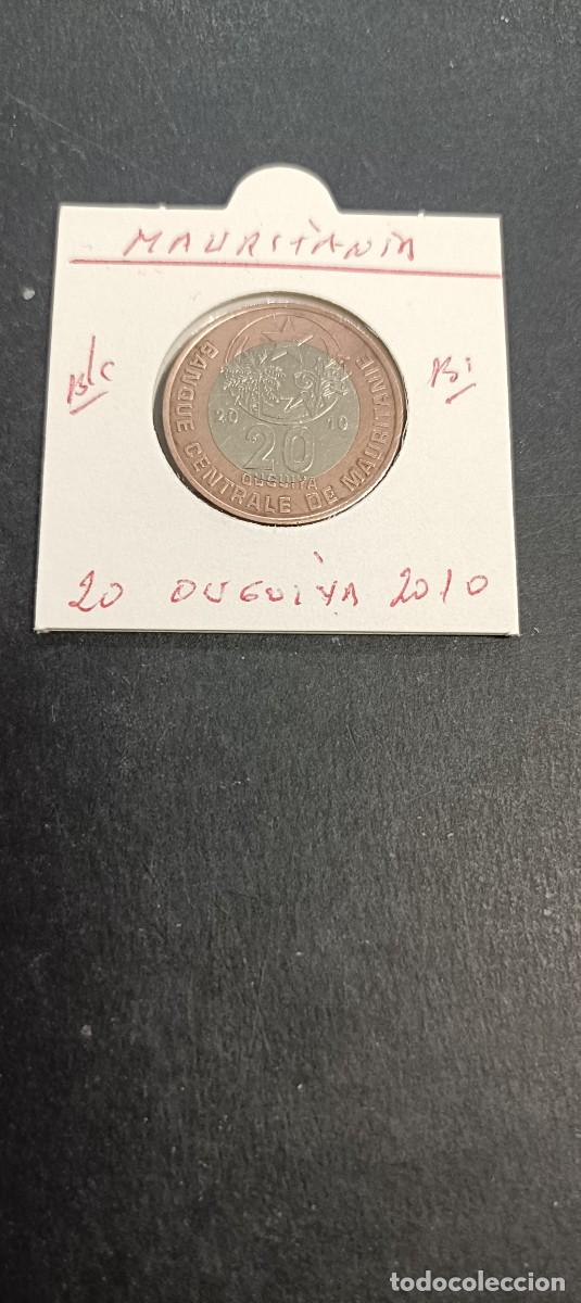 Monedas antiguas de &Aacute;frica: MAURITANIA 20 OUGUIYA 2010 BC KM=8 (BIMETALICA)