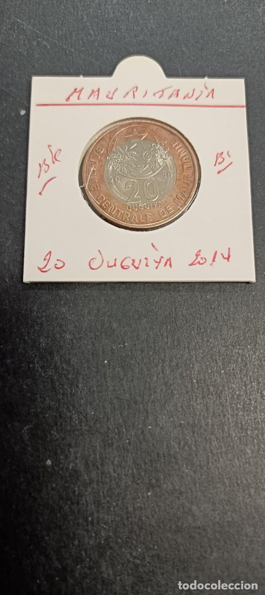 Monedas antiguas de &Aacute;frica: MAURITANIA 20 OUGUIYA 2014 BC KM=8 (BIMETALICA)