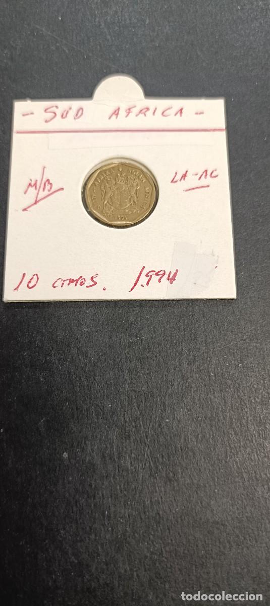 Monedas antiguas de &Aacute;frica: SUDAFRICA 10 CENTIMOS 1994 MBC KM=135 (LAT&Oacute;N-ACERO)BILINGUE