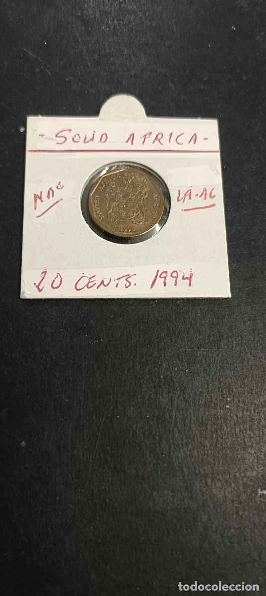 Monedas antiguas de &Aacute;frica: SUDAFRICA 20 CENTIMOS 1994 MBC KM=136 (LAT&Oacute;N-ACERO)BILINGUE