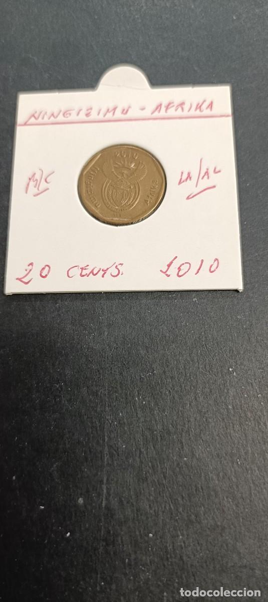 Monedas antiguas de &Aacute;frica: SUDAFRICA 20 CENTIMOS 2010 BC KM=495 (LAT&Oacute;N-ACERO)NINGIZIMU-AFRIKA