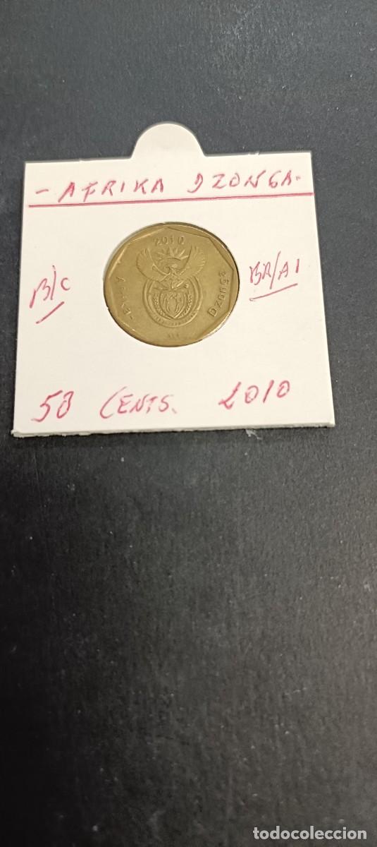 Monedas antiguas de &Aacute;frica: SUDAFRICA 50 CENTIMOS 2010 BC KM=496 (LAT&Oacute;N-ACERO)AFRIKA-DZONGA