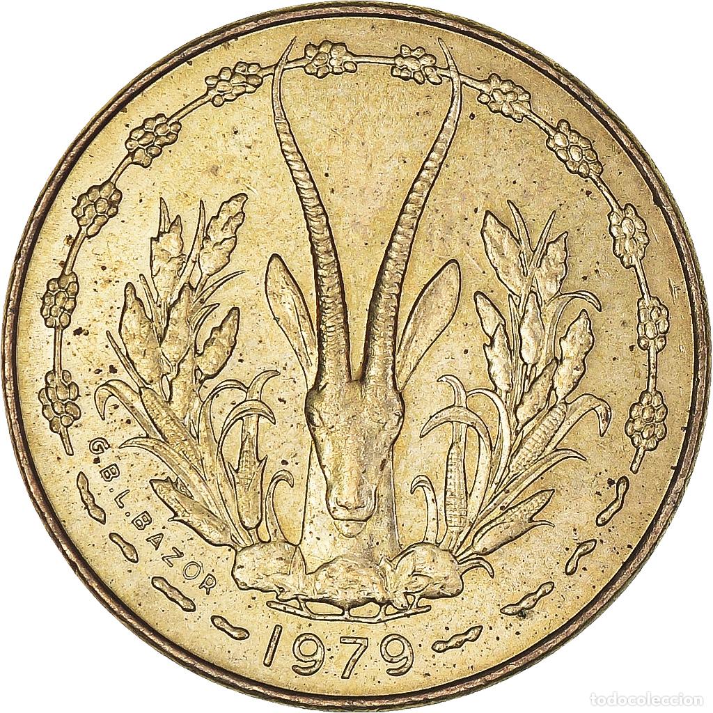 Monedas antiguas de &Aacute;frica: [#1473763] Moneda, Estados del &Aacute;frica Occidental, 5 Francs, 1979
