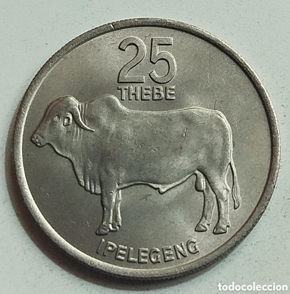 Monedas antiguas de &Aacute;frica: Moneda de Botsuana a&ntilde;o 1976 de 25 Thebe FAO