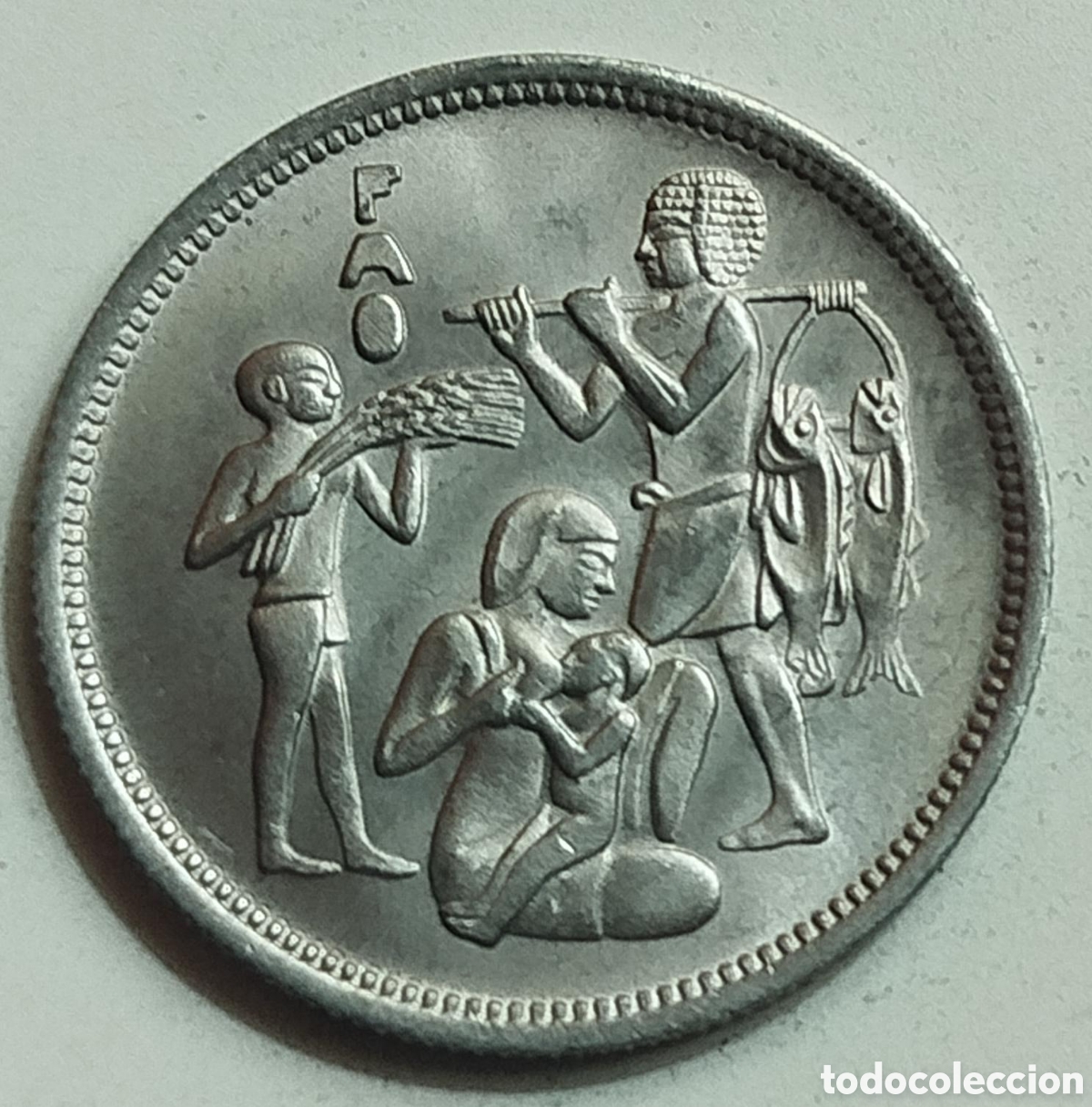 Monedas antiguas de &Aacute;frica: Moneda de 10 Piastras Egipto 1975 FAO