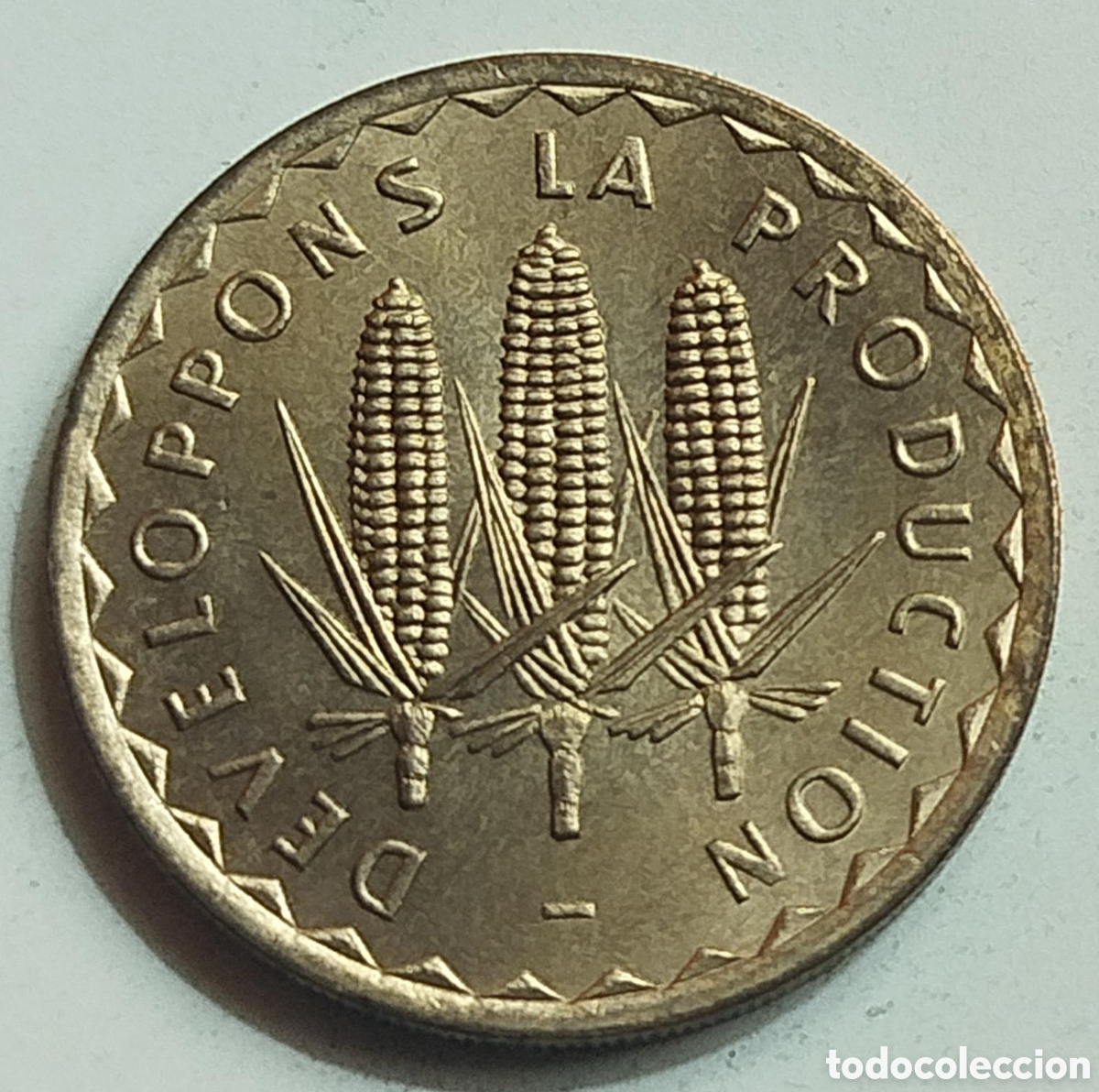 Monedas antiguas de &Aacute;frica: Moneda 100 Francos Mali 1975 FAO Producci&oacute;n Ma&iacute;z