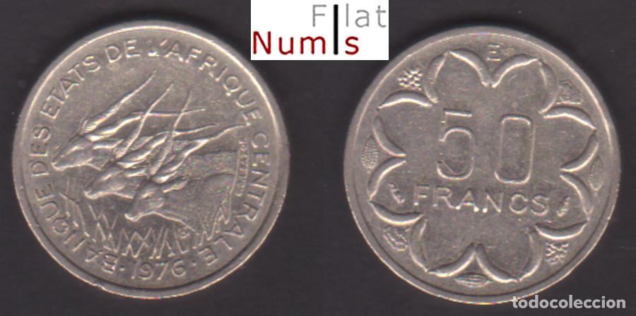 Monedas antiguas de &Aacute;frica: ESTADOS DE AFRICA CENTRAL - 50 FRANCOS - 1976.E - SIN CIRCULAR