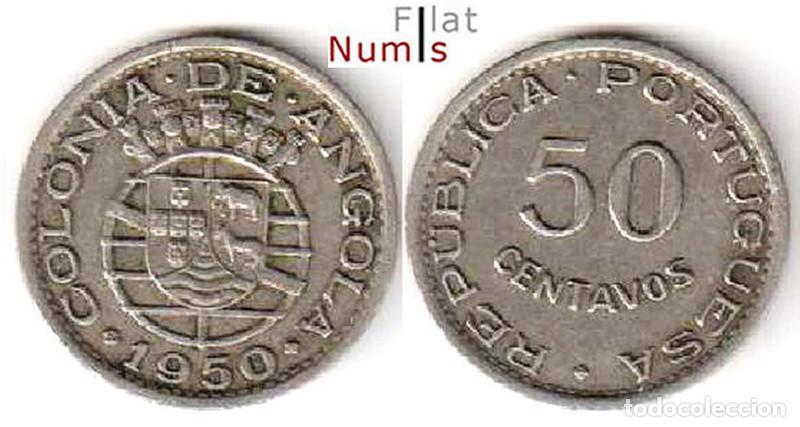 Monedas antiguas de &Aacute;frica: ANGOLA - 50 CENTS - 1950 - NIQUEL/BRONCE