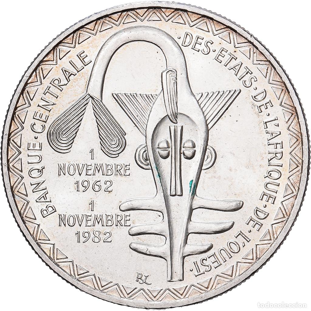Monedas antiguas de &Aacute;frica: [#1509934] Estados del &Aacute;frica Occidental, 5000 Francs, 1982, Plata, EBC+, KM:11