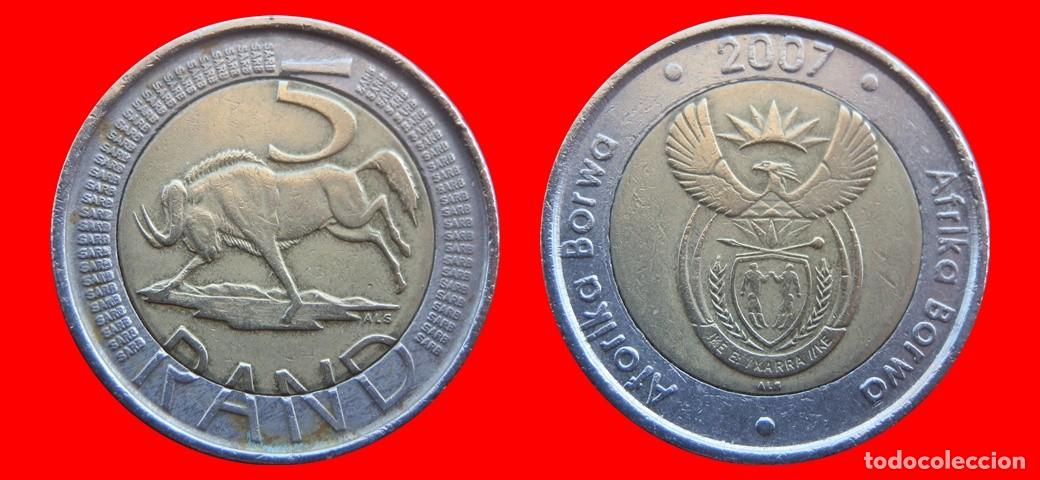 Monedas antiguas de &Aacute;frica: 5 RAND 2007 SUDAFRICA-150399