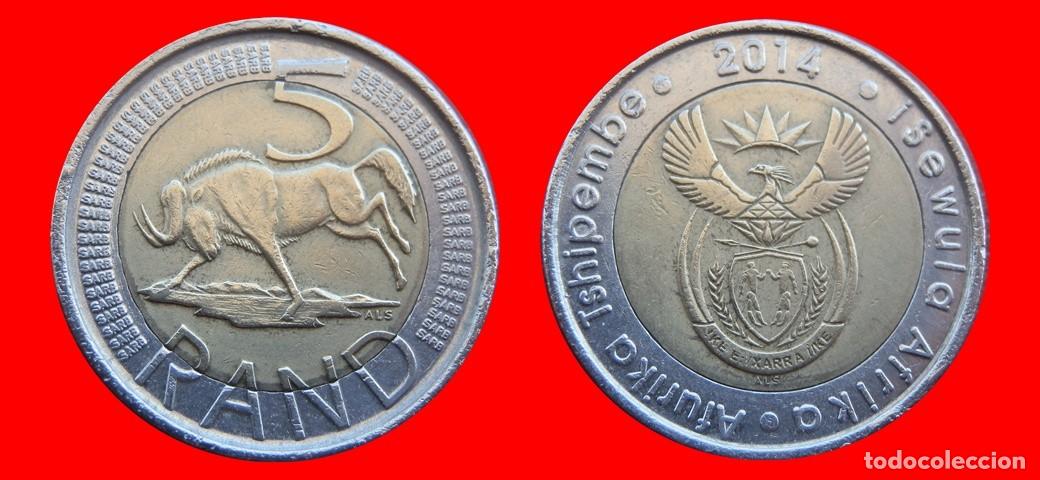 Monedas antiguas de &Aacute;frica: 5 RAND 2014 SUDAFRICA-150402