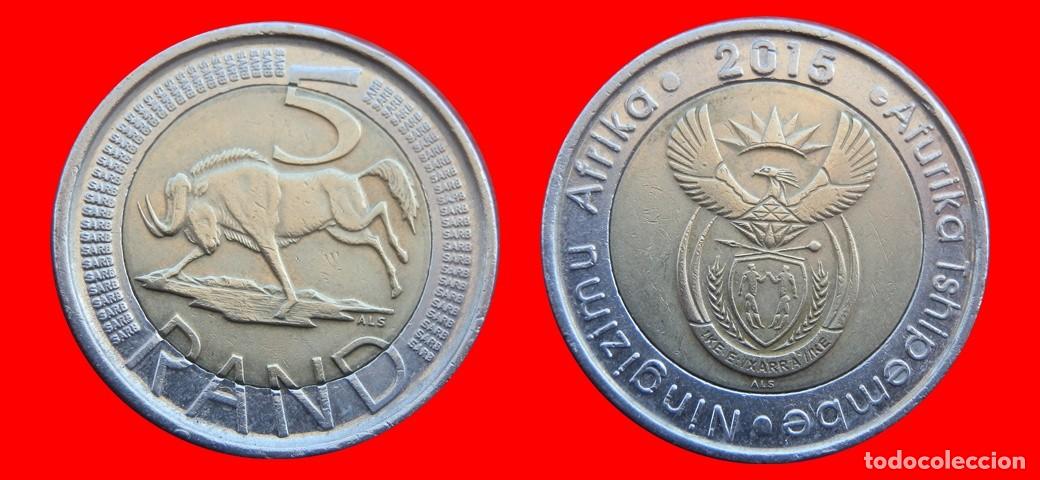 Monedas antiguas de &Aacute;frica: 5 RAND 2015 SUDAFRICA-150403