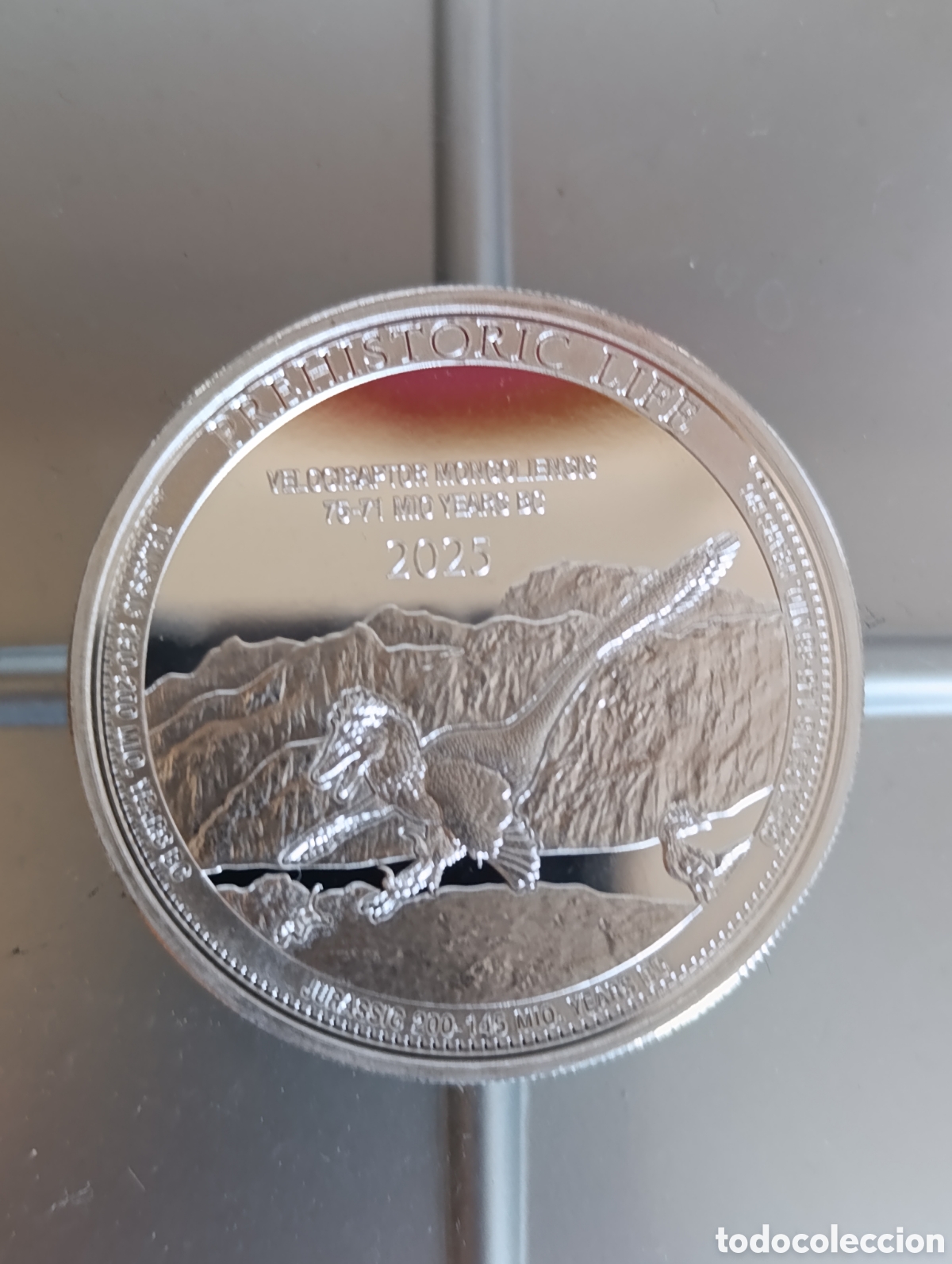 Old Coins of Africa: &rdquo;VELOCIRAPTOR 7&rdquo; 1 onza plata 999