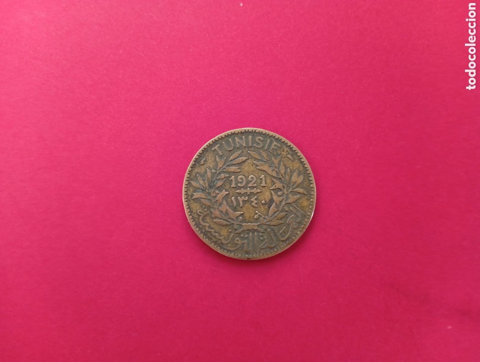 Monedas antiguas de &Aacute;frica: 2 francos de T&uacute;nez 1921
