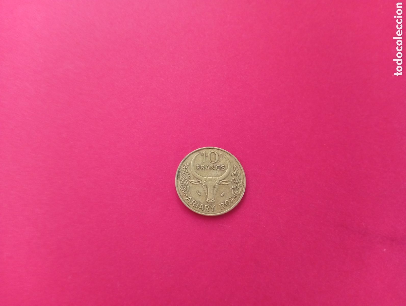 Monedas antiguas de &Aacute;frica: 10 francos de Madagascar 1987